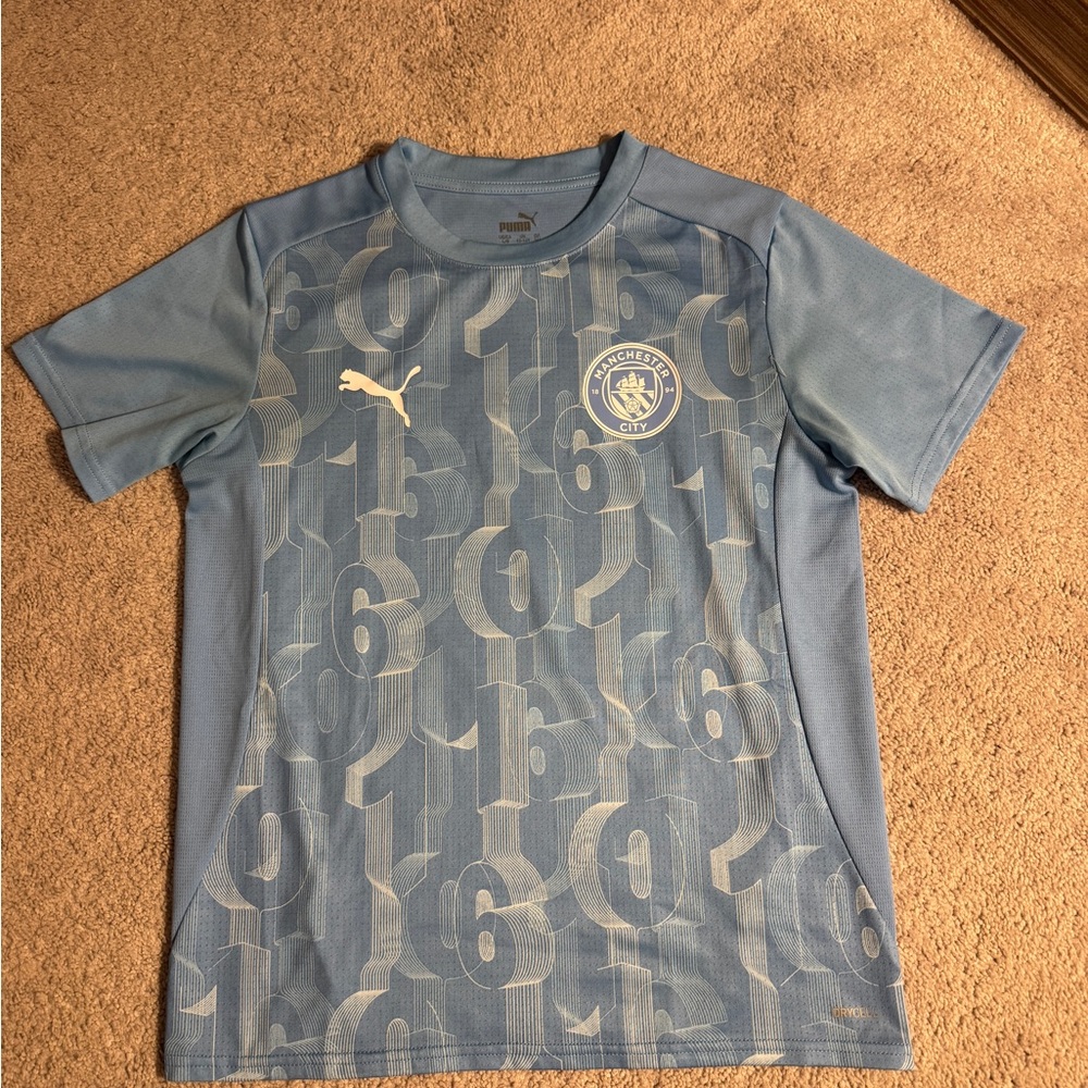 Puma Youth Light Blue Manchester City Jersey